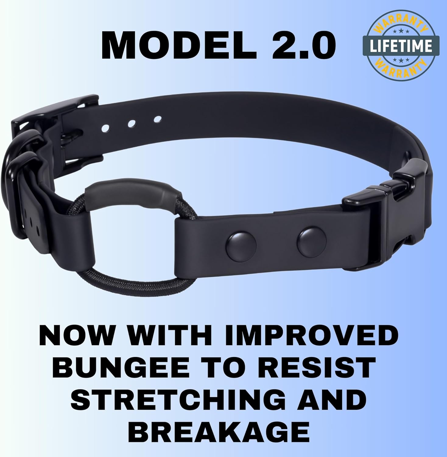 Bungee Collar for ecollar, Compatible with Mini Educator, e Collar Replacement Strap (Red 3/4