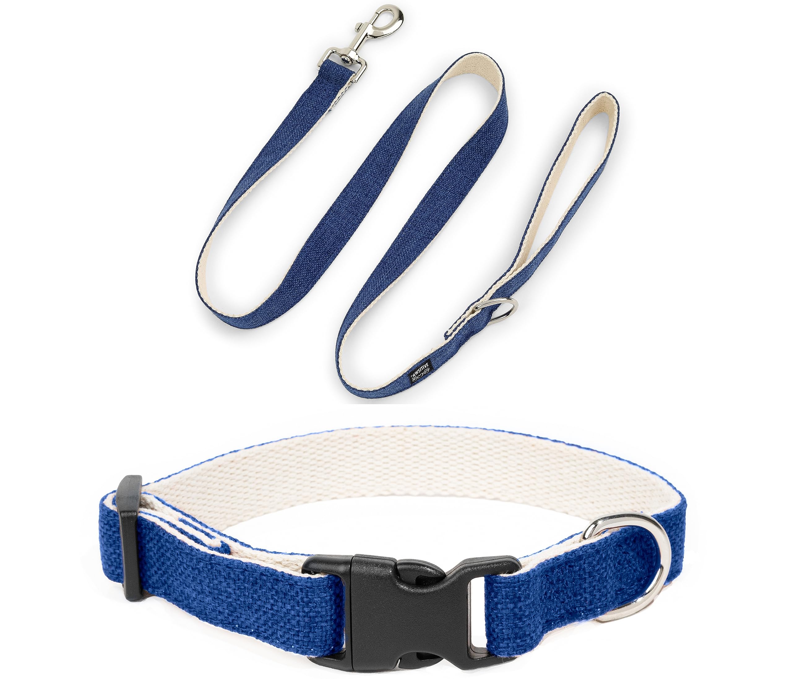 Pawsitive Hemp Collar - Hypoallergenic, Soft Organic Collar for Dogs with Sensitive Skin (Large, Green)