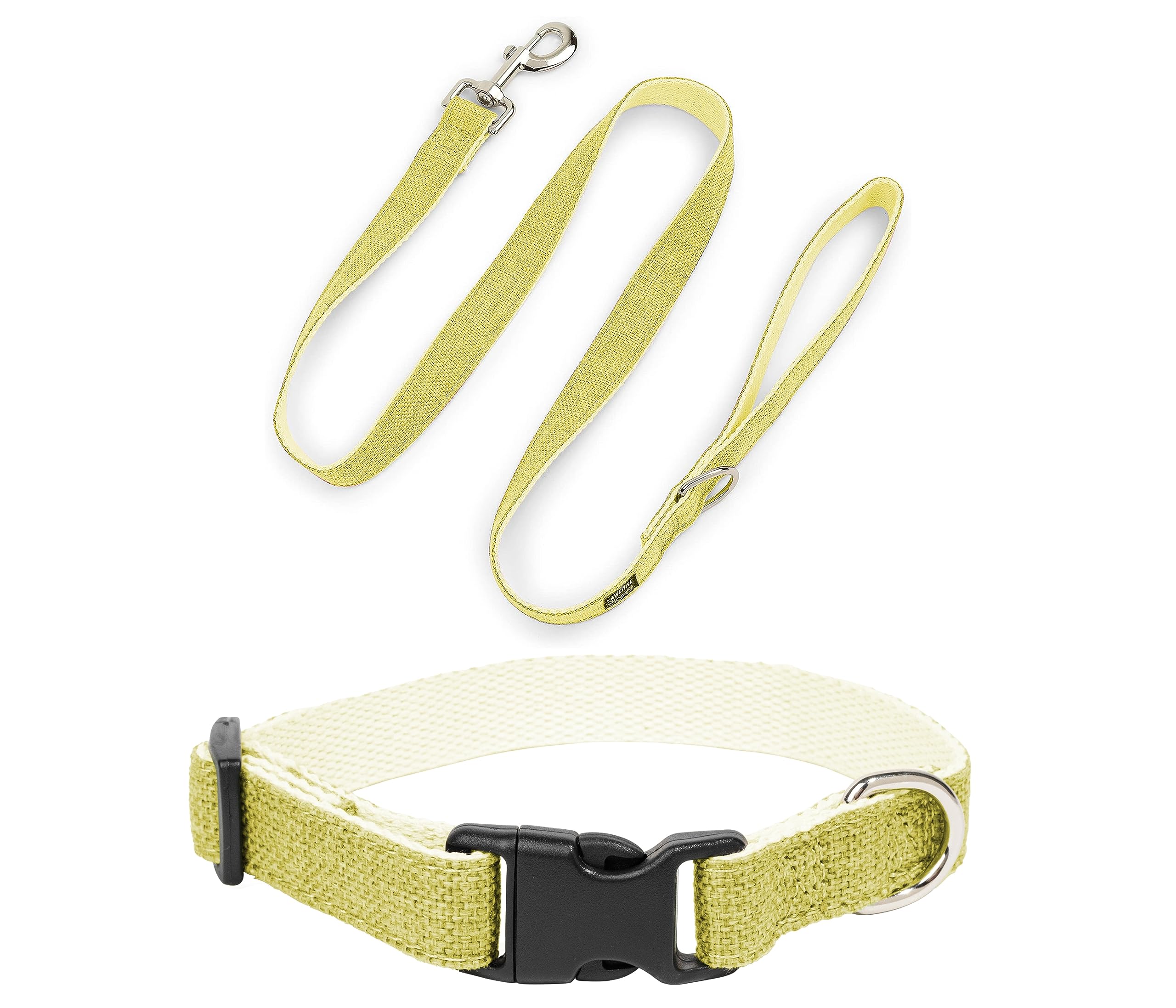 Pawsitive Hemp Collar - Hypoallergenic, Soft Organic Collar for Dogs with Sensitive Skin (Large, Green)
